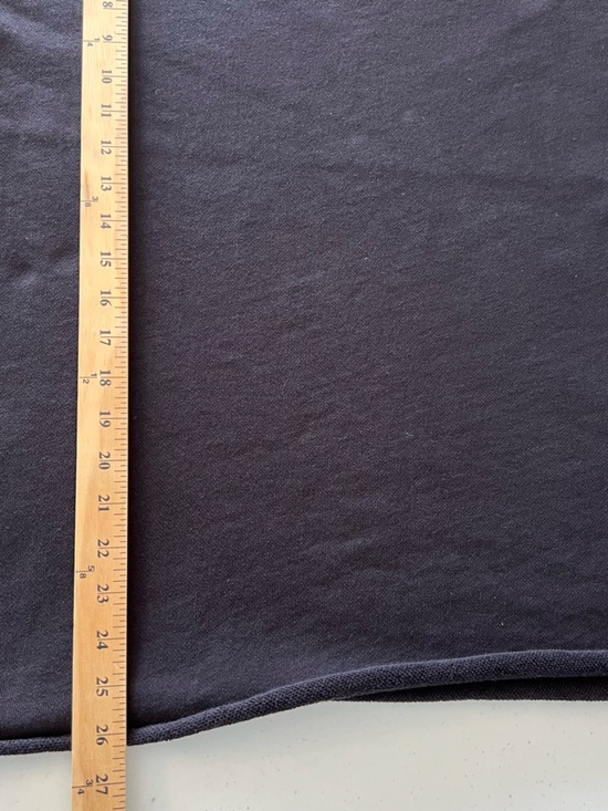 Eileen Fisher Organic Cotton Terry Tunic Black Small Boxy Oversized Raw Edge - Picture 7 of 11